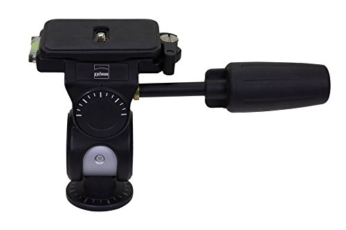 Drr 3-Wege Stativkopf A Head 3D mit Friktion Schnellwechselplatte und Schnellentriegelung( 1/4 Zoll Kameraanschluss, Positions-Skalen, 2 integrierte Wasserwaagen, 3/8 Zoll Stativanschluss)