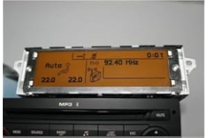 GRASKY Pantalla soporte USB y Bluetooth pantalla amarilla de 12 pines para Peugeot 307 407 408 Citroen C4 C5