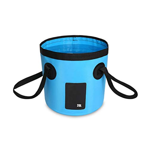 XUANLAN Folding Basin zusammenklappbare Basin Tragbarer Lecksichere Waschbecken mit Tragetasche for Camping-Reise Washing Angeln (Color : Blue, Größe : 12L)