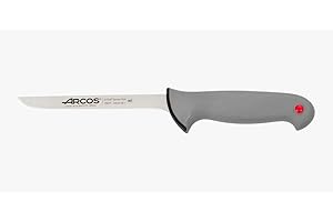 Arcos Coltello Disossatore in Acciaio Inossidabile Nitrum con Lama da 150 mm – Coltello da Macellaio Professionale per Tagliare Ossa e Carne, Manico Ergonomico in Polipropilene – Nero, Color Prof