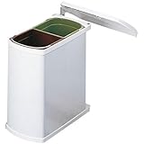 Hailo MF Swing 45,2/16 W Duo 16 L 3416001 basura basura con función de giro para instalación de un ancho de 45 cm), color blanco