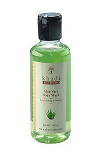 Khadi Shuddha Aloe vera Body Wash 210 ML (SLS, SLES & PARABEN FREE), green, 210 ml