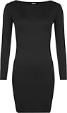 Ladies Mini Dress Long Sleeved BodyCon Top Sizes 8-14