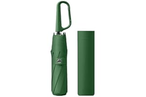 erised's bifrost Ombrello da Viaggio Pieghevole Compatto con Impugnatura a Moschettone/8 Stecche/Nervature Lega/Protezione UV/Leggero e Portatile/UPF 50/Pioggia Sole/Donne Bambini