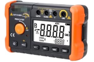 Megohmmeter WapoRich Digital Insulation Resistance Tester 2000MΩ Megohm Meter with DC 250V/50V/1000V AC750V Testing Voltage