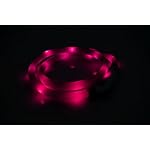 USB-Collare-di-silicone-LED-Collare-per-cane-Collare-luminoso-per-cane-gatto-animale-domestico-ricaricabile-tramite-USB-misura-SL-cm-18-65-accorciabile-di-colore-fucsia-Marchio-PRECORN