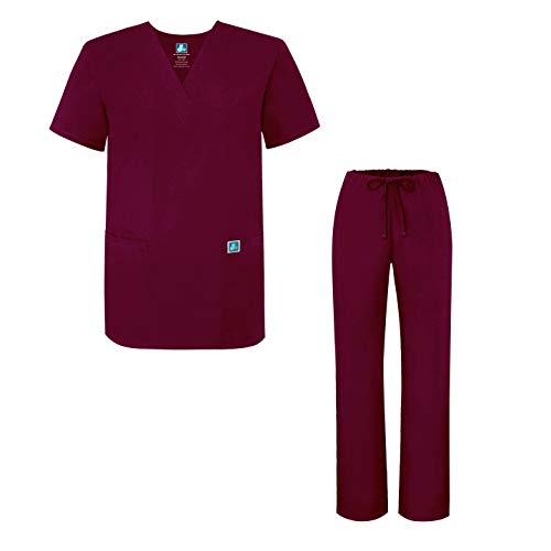 Adar Uniforme Médico Unisex con Casaca y Pantalones - 701 Color: BRG | Talla: S