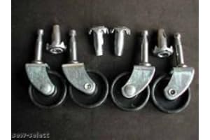 UNKNOWN New World Furnishings 4 x Divan Bed Castors With Fixing Bolts