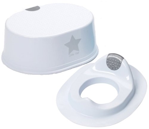 Strata Toddler Toilet Training Seat & Step Stool Combo - Silver Lining