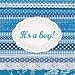 Produktbild Servietten Ambiente It`s a boy, Serviette hellblau für Taufe , 33x33cm, 3lagig 20 Stück Packung