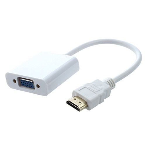 SODIAL(R) 1080p HDMI zu VGA Adapter Kabel Konverter mit Audio-Kabel Weiss - 2