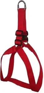 S.Blaze Red Colour Dog Body Cross Harness Chain, Belt, Leash for Dogs & Cat