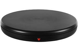 Andoer Plateau tournant électrique, plateau tournant électrique, charge 100 kg, 45 cm de diamètre, support d'affichage rotatif à 360 °, plateau rotatif électrique pour photographie, affichage de