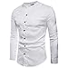Produktbild Luckycat Herren Herbst Casual Fashion Slim Fit Baumwolle V-Ausschnitt Langarm Shirt Top Bluse Mode 2018