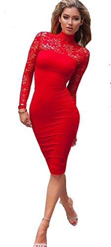 Preisvergleich Produktbild ALAIX Damen Kleid Gr. Large, Rot