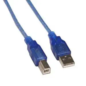 Robu. 1 Feet USB A to USB B Cable for Arduino UNO/MEGA (Blue)