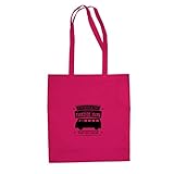 lange Henkel Planet Nerd Ich bin eine Bulli fahrende Mama - Stofftasche/Beutel, Farbe: pink