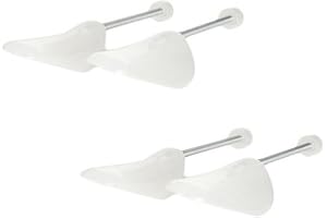 VASANA 2 paia di scarpe regolabili in plastica estensori di supporto automatico scarpa forma stretcher shaper supporto barca titolare trasparente con molla bobina(uomini)