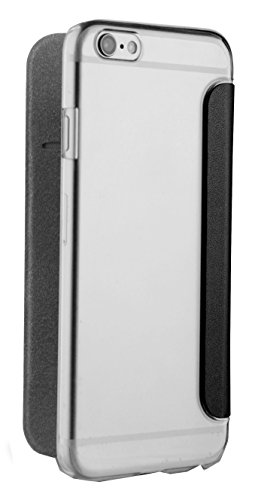 Muvit Folio - Funda con Parte Trasera Transparente para Apple iPhone 8 7 6S 6  Color Negro