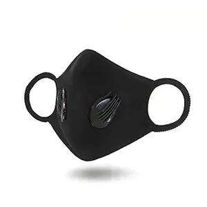 Repeller N99 Carbon Filter Anti Pollution Riding Biking Face Mask (Black Masks with 2 Filters and Carry Cover)