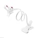 Tablor™ Tiny Deal Universal Rotating Lazy Bracket Flexible Mount Holder with Dual Clip for Mobile Phone -White Color RS.199.00