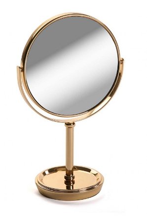 SuskaRegalos - Espejo de sobremesa dorado 5 aumentos
