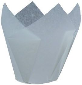 White Tulip Cupcake/Muffin Wraps - Pack of 50