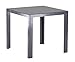 Produktbild Mandalika Garden Hochwertiger Aluminium Gartentisch Luna Anthrazit, mit Riffleglas, 80 x 80 cm