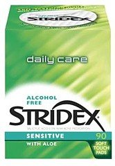Stridex Triple Action Pads with Aloe, Sensitive Skin 90 ea