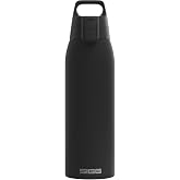 SIGG - Yalıtımlı i&ccedil;ecek şişesi &ndash; Shield Therm One Black &ndash; gazlı i&ccedil;ecekler i&ccedil;in uygundur &ndash; sızdırmaz, bulaşık makinesinde yıka