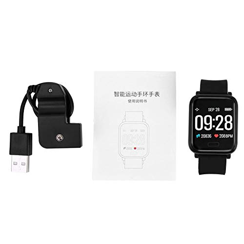 Preisvergleich Produktbild Sport Smart Watch Wasserdicht Farbdisplay Smartwatch Fitness Tracker Armbanduhr Fitness Armband Sport Herzfrequenz Fitness Schlaf Monitor Für Kinder Erwachsene Männer Frauen Für Android IOS(schwarz)