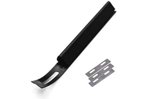 Co-link Profesional de Cuero Herramientas Skiving Herramientas Skiver Seguridad Beveler Skiver con 3 Cuchillas de Repuesto para Esculpir Craft de Piel para Casa Hecho a Mano Accesorios(Negro)