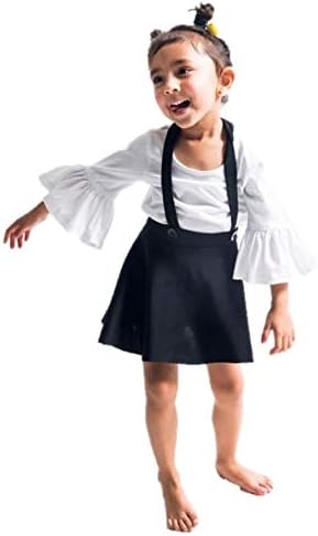 POSS Wear Girls Pinafore Skater Skirt Black