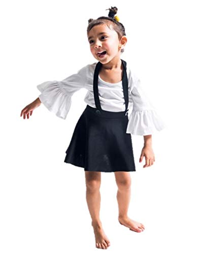 POSS Wear Girls Pinafore Skater Skirt Black