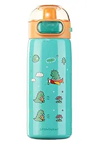 FunBlast Water Bottle for Kids, Hot and Cold Water Bottle -410 ml, SS 304 Water Bottle Hot and Cold, Stainless Steel Thermos Insulated, BPA-Free Hot and Cold Water Bottle for Kids