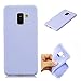 Produktbild Misstars Silikon Hülle für Samsung Galaxy A8 2018, Soft Flex TPU Case im Candy Design Ultra Dünn Schutzhülle Matt Weich Handyhülle Anti-Stoß Kratzfeste für Samsung Galaxy A8 2018 SM-A530, Lila