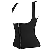 DODOING Damen Sport Vest Hot Neopren Sweat Weste Abnehmen Shirt Taille Trainer Training Korsage Corset Shapewear Korsett Bustier Waist Cincher Unterbrust Korsagen Mit Zipper - 4