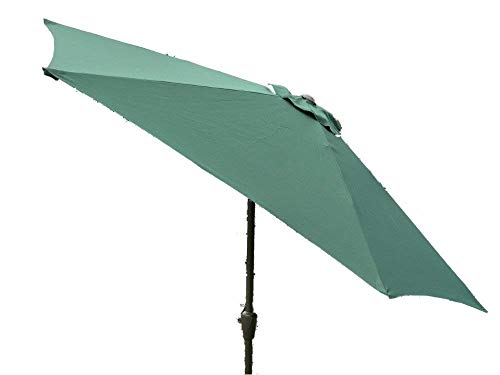 Grand 2 m, 2,7 m ou 3 m en métal manivelle et inclinaison jardin Parasol - 10 Couleurs 3 tailles (2m, vert)
