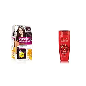 LOreal Paris Casting Creme Gloss Hair Color, Burgundy 316, 87.5g+72ml And LOreal Paris Color Protect Shampoo, 360ml (With 10% Extra)