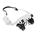 Produktbild perfk Lupenbrille mit Licht 10X 15X 20X 25X Kopfband Lupen Standlupe mit LED Lichts und 8Pcs Linse für feine Arbeiten, Juweliere, Lesen, Reparatur