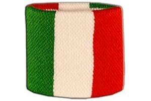 Digni® Poignet éponge avec Drapeau Italie - Pack de 2 pièces