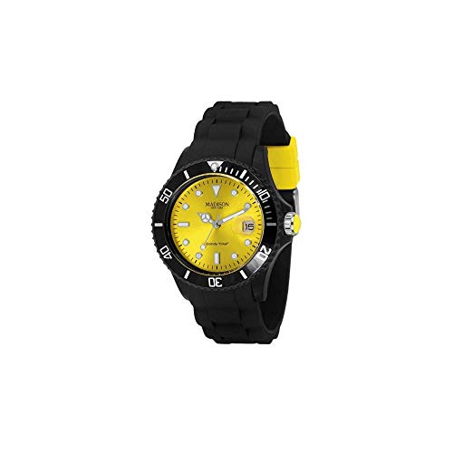 Madison Reloj Análogo clásico para Unisex de Cuarzo con Correa en Caucho U4486-02