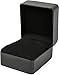 Produktbild styleBREAKER Geschenkschachtel in glatter Leder Optik mit Ziernaht für Schmuck, Anhänger, Ketten oder Armbänder zum aufklappen, Geschenkbox 05050058, Farbe:Schwarz glänzend