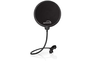 ELAORY Popschutz - Popschutz Mikrofon 15CM-Durchmesser, doppelschichtiger Mikrofon-Popschutz für Studioaufnahmen, Podcasts und Streaming - MPF-1