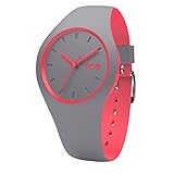 Größe: S Ice-Watch - Ice Duo Dusty coral - Graue Damenuhr mit Silikonarmband - 001488 (Small)