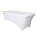 Produktbild weiß Stretch Tischhusse Tischhussen Stretchhusse Husse Biertischhusse Bierzeltgarnitur für Hochzeit Event 183x76x76cm
