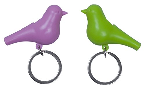 VENKON – Schlüsselkasten mit 2 Schlüsselanhängern: Vögel in grün und rosa mit Schlüsselringen im Vogelhäuschen – weiß - 5