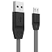 Tukzer Micro-USB to USB Flat Cable 1M/3.2ft Premium Tangle Free 2.4Amp Fast Charging & Data Sync Cable [Gray] RS.210.00