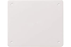 ELECTRON Couvercle rectangulaire 160 x 130 mm, 16 x 13 cm, blanc RAL9001, remplacement pour boîte de jonction, boîte murale pour système électrique, vis en acier incluses, en plastique à haute résistance