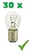 Produktbild PRAKTISCHES 30er SET! (Grundpreis: 0,62 EUR/Stk) 30 x P21/5W 24V 21/5W BAY15d Glühlampe Glühbirne Stopplicht- Blinklicht- Schlusslicht- Kennzeichen-Lampe Halogen-Lampe Auto-Lampe